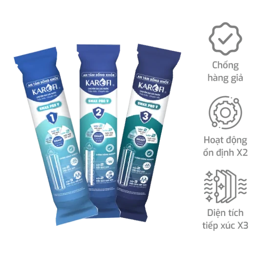   Bộ 3 lõi lọc thô KAROFI - Smax Pro V1, 2, 3