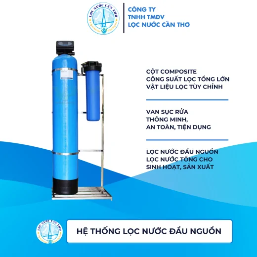 Hệ thống lọc tổng lọc nước đầu nguồn 1 cột Composite 1054 (Tự động) 