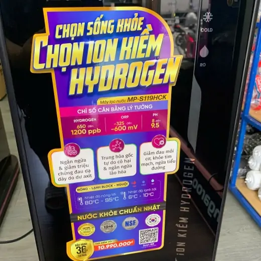 Máy lọc nước nóng lạnh nguội ion kiềm hydrogen Mutosi MP-S119HCK